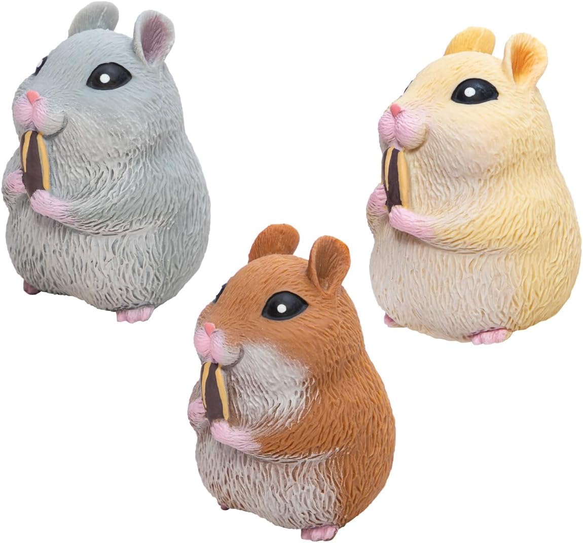 Schylling Chonky Cheeks Hamster - Squishy Squeeze Toy - Color May Vary - Age 3+ (Pack of 1) - Image 5