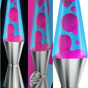 The Original Lava? Lamp - 14.5 Techno Chrome - Classic Liquid Motion Lamp - Pink Lava and Blue Liquid - Item #2097 (Amazon Exclusive)