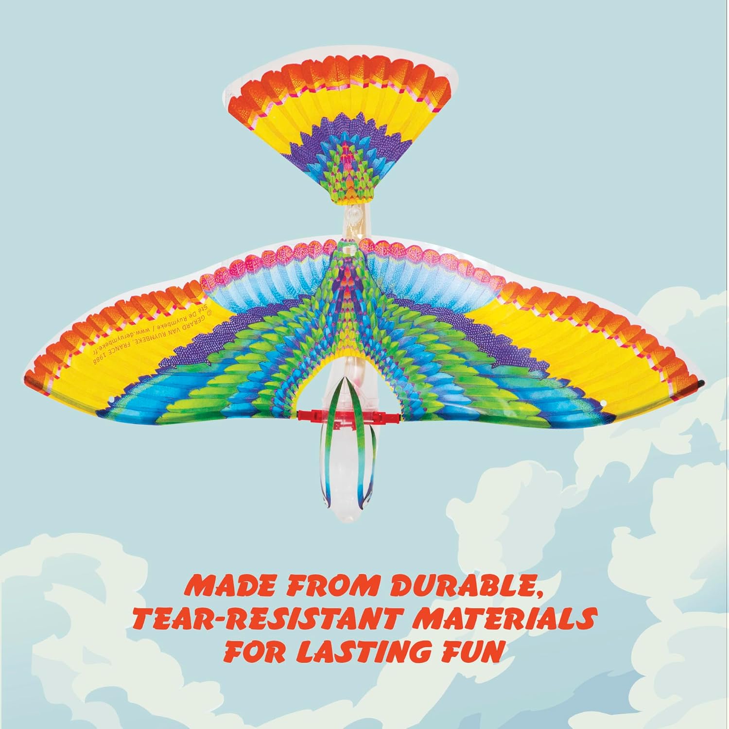 Schylling Tim Bird Flying Toy - Rubberband-Powered Mechanical Bird that Really Flies - Wings Flap and Flies 50 Feet - Ages 7 and Up - Image 7