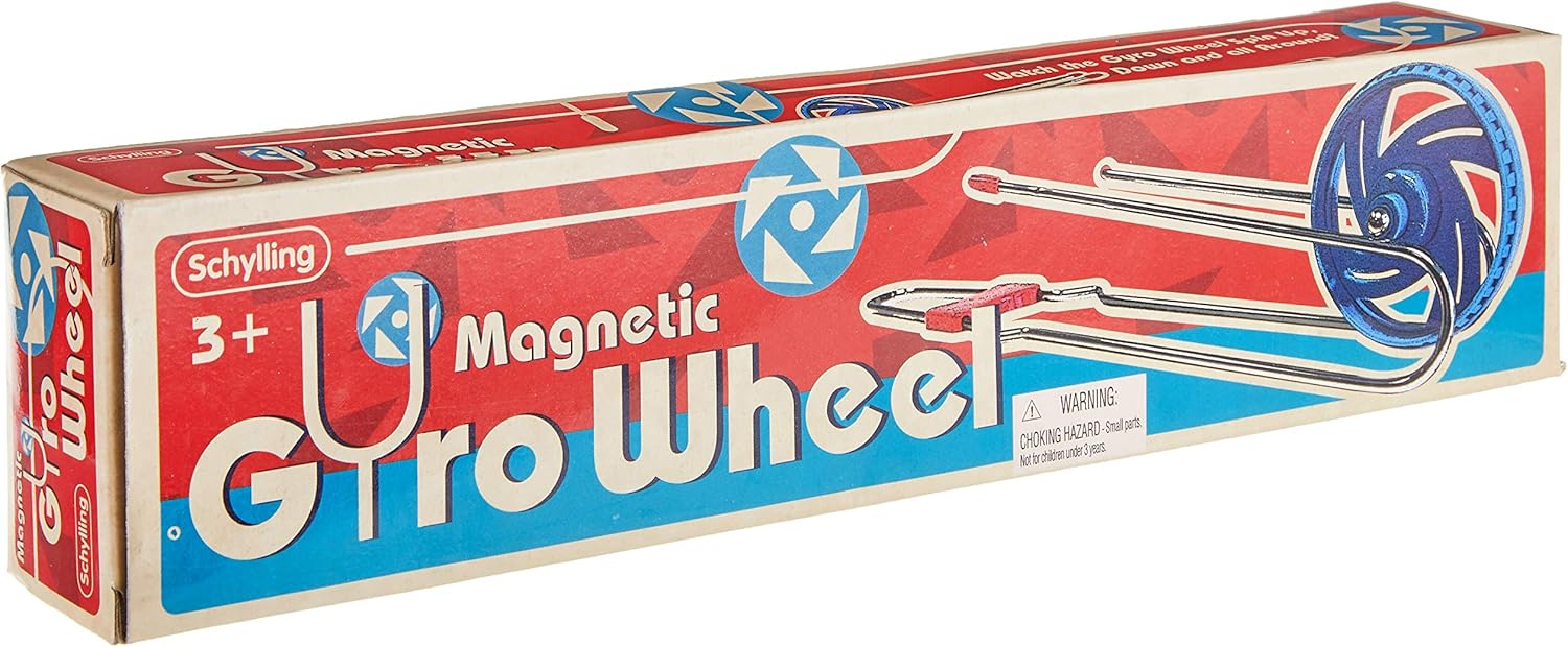 Schylling Magnetic Gyro Wheel - Retro Spinning Toy - Balancing and Mesmerizing Sensory Gadget for Kids and Adults - Ages 3 and Up - One Piece - Image 4
