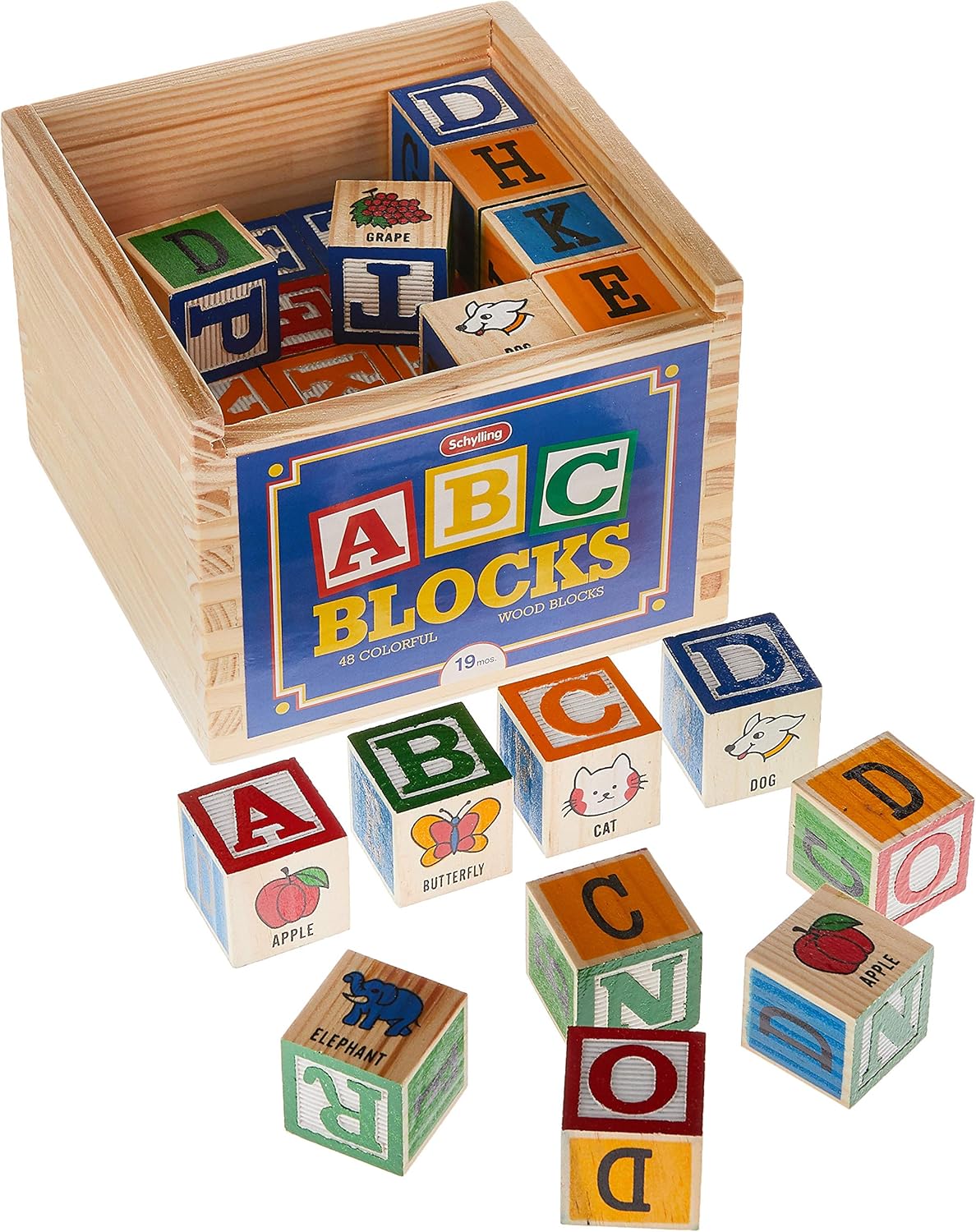 Schylling ABC Wooden Alphabet Blocks Toy - Image 2